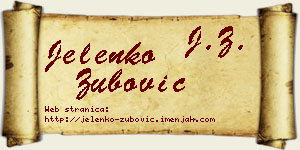 Jelenko Zubović vizit kartica